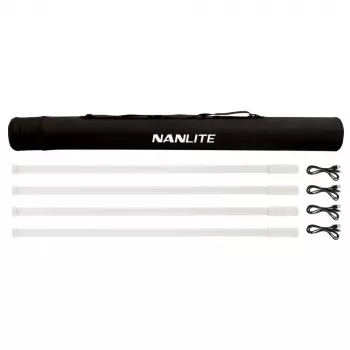 Nuolatinio apšvietimo rinkinys Nanlite PTT87X4KIT 8W LED kintama spalva