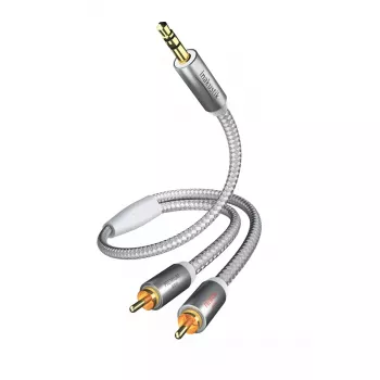 Inakustik 00410005 garso kabelis 5 m 3,5 mm lizdas – 2 RCA baltas