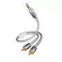 Inakustik 00410005 garso kabelis 5 m 3,5 mm lizdas – 2 RCA baltas