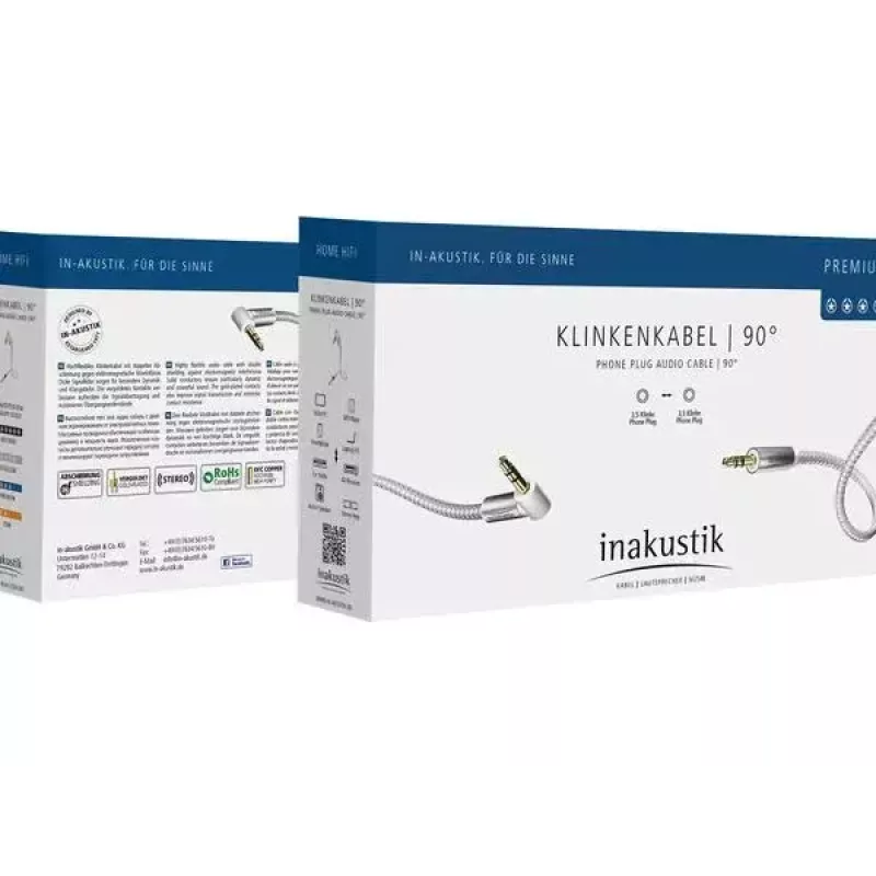 Garso laidas Inakustik 004104015 1,5 m 3,5 mm sidabrinis baltas
