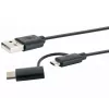 USB laidas Schwaiger CK 3112 USB 2.0 1m USB A Micro-USB B juodas