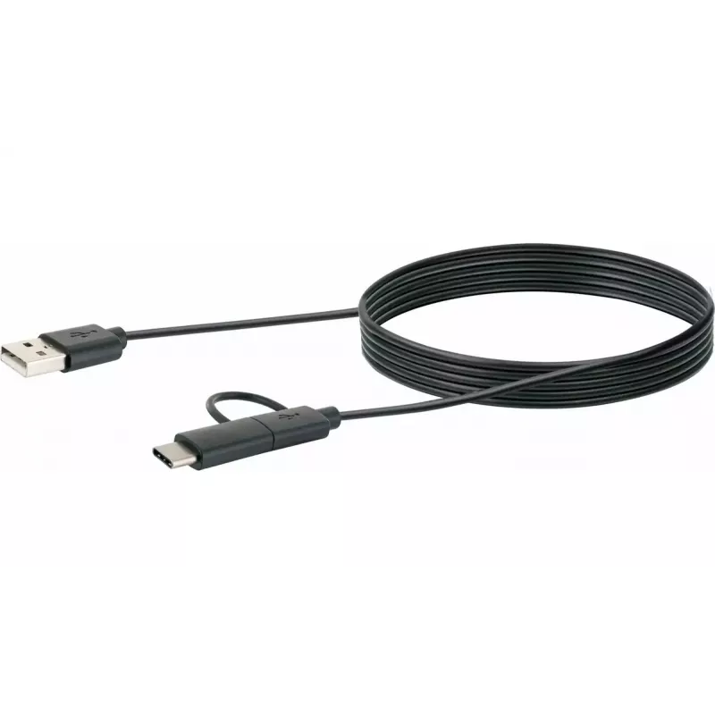 USB laidas Schwaiger CK 3112 USB 2.0 1m USB A Micro-USB B juodas
