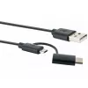 USB laidas Schwaiger CK 3112 USB 2.0 1m USB A Micro-USB B juodas