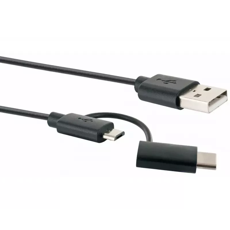 USB laidas Schwaiger CK 3112 USB 2.0 1m USB A Micro-USB B juodas
