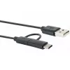 USB laidas Schwaiger CK 3112 USB 2.0 1m USB A Micro-USB B juodas