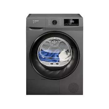 Laisvai pastatoma priekinio pakrovimo džiovyklė BOMANN WPT7154T – šilumos siurblys, 8 kg, juoda/pilka, 64 dB, energijos klasė D