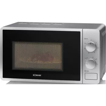Mikrobangų krosnelė Clatronic Bomann MW 6014 CB – 20 L, 700 W, sukamosios rankenėlės, sidabrinė