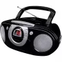 Nešiojama stereo sistema Soundmaster SCD5100SW – analoginis FM imtuvas 87,5–108 MHz, CD/MP3 grotuvas, 1 W RMS, LED ekranas, juoda