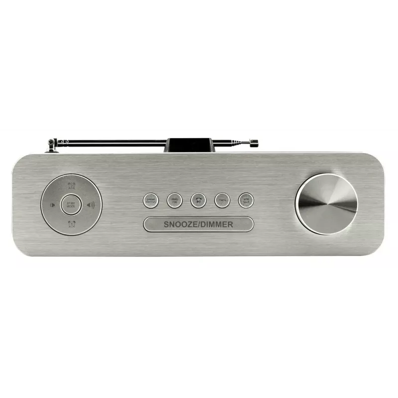 Asmeninis radijo imtuvas Soundmaster DAB700WE – skaitmeninis ir analoginis (DAB+, FM), 12 W RMS, LCD 2,9 col., MicroSD, sidabrinis/baltas