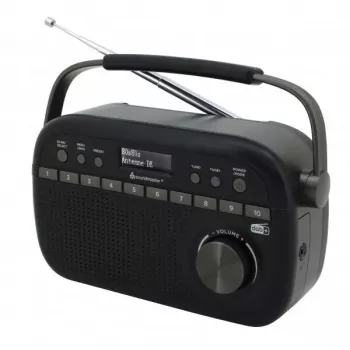 Nešiojamas radijas Soundmaster DAB280 – DAB+, FM, analoginis ir skaitmeninis, 1,2 W, juodas, tinklo / baterijų