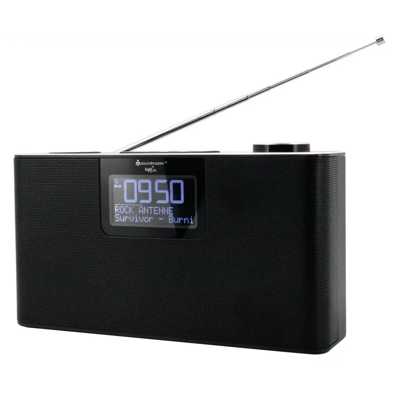 Asmeninis radijo imtuvas Soundmaster DAB700SW – Analoginis ir skaitmeninis derintuvas, DAB+ / FM, 12 W, 2,9 colio LCD, MicroSD, juodas