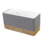 Radijo laikrodis Soundmaster UR630WE – FM/PLL/UKW, 6 W RMS, pilka/balta, maitinimas iš tinklo ir AAA baterijų