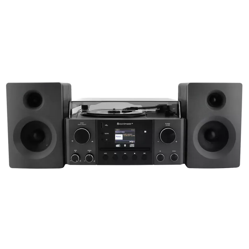 Namų garso sistema Soundmaster MCD1950SW – 20 W RMS, DAB+/FM, CD/MP3, 3,5 mm lizdas, juoda