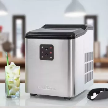 Ledų gaminimo aparatas ProfiCook PC-EWB 1253 – 12 kg per parą, 1,5 L talpa, 2 dydžių ledukai, 120 W, juodai pilkas