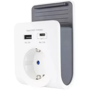 REV USB įkroviklis su 240V lizdu, USB-A ir USB-C, modelis 0020770112