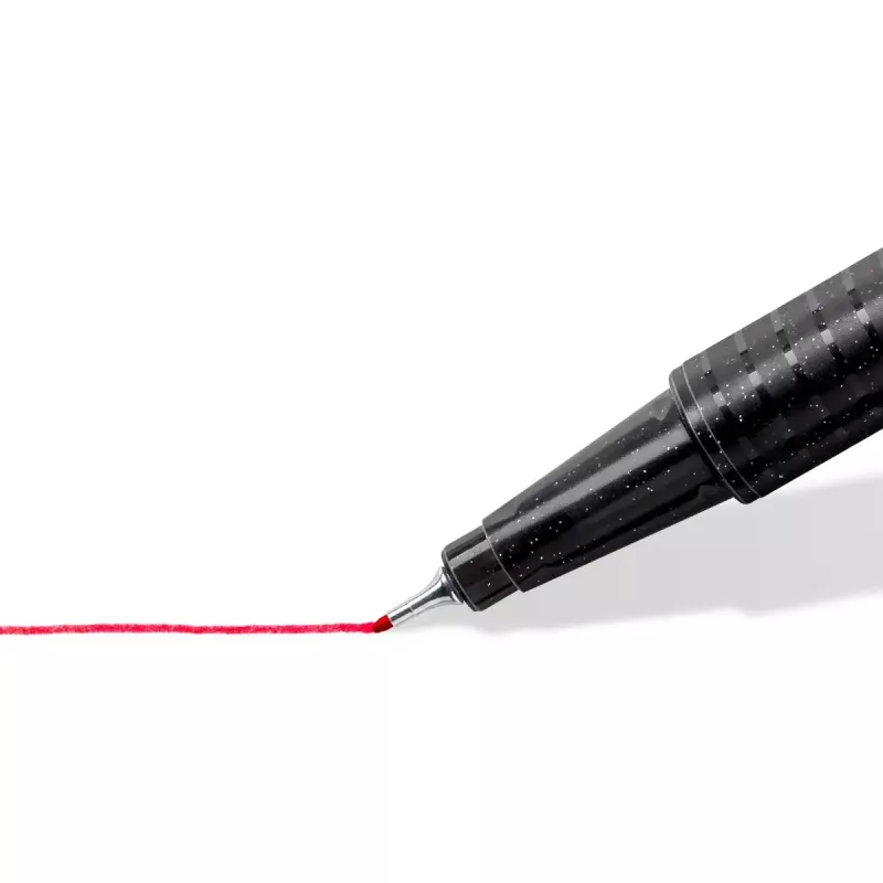 Finelineris Staedtler 334-S BK4 itin smulkus juoda mėlyna žalia raudona 4 vnt.
