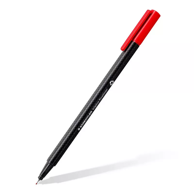 Finelineris Staedtler 334-S BK4 itin smulkus juoda mėlyna žalia raudona 4 vnt.