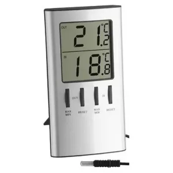 Elektroninis aplinkos termometras TFA-Dostmann 30.1027 sidabrinis °C