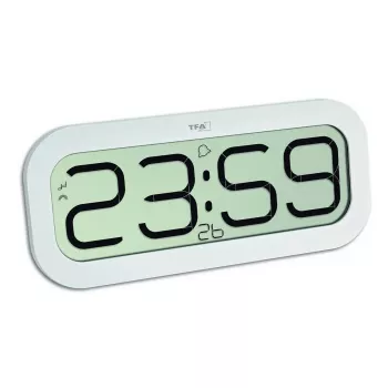 Skaitmeninis laikrodis TFA-Dostmann 60.4514 Oval White LCD 321mm