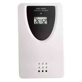 Oro stebėjimo ekranas TFA Dostmann Sky Black, belaidis termometras-higrometras (vidaus/lauko, 0.433 GHz, AAA)