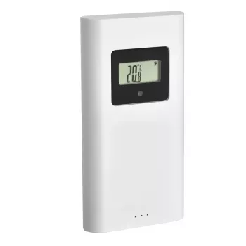 Vidaus ir lauko termometras bei drėgmės matuoklis TFA-Dostmann Horizon Black
