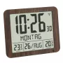 TFA Dostmann 60.4518.08 sieninis laikrodis su radijo signalo sinchronizacija ir temperatūros rodmeniu, mediena