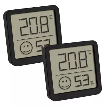 Elektroninis kambario termometras TFA-Dostmann 30.5053.01.02 Vidaus Juodas
