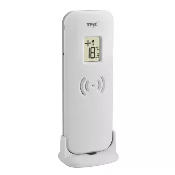 Belaidis elektroninis termometras TFA-Dostmann 30.3071.54 LOGoneo vidaus/lauko temperatūrai matuoti, sidabrinis