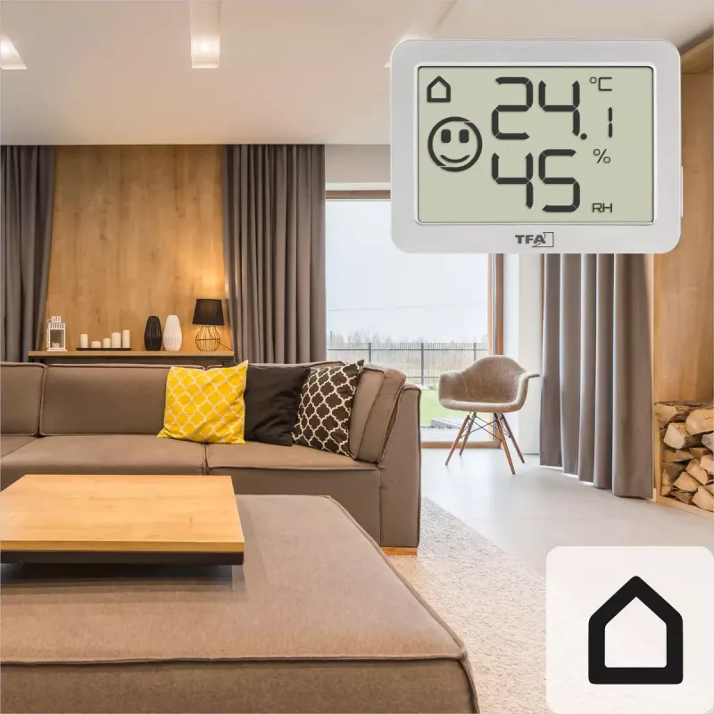 Vidaus temperatūros ir drėgmės jutiklis TFA-Dostmann 30.5055.02 belaidis