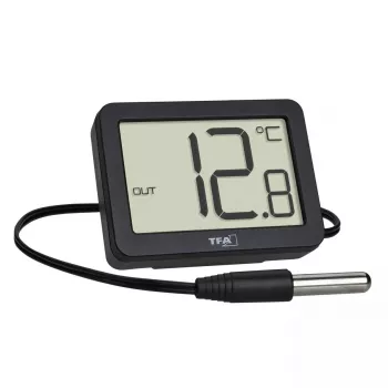 Elektroninis aplinkos termometras TFA-Dostmann 30.1066.01 Vidaus/lauko Juodas