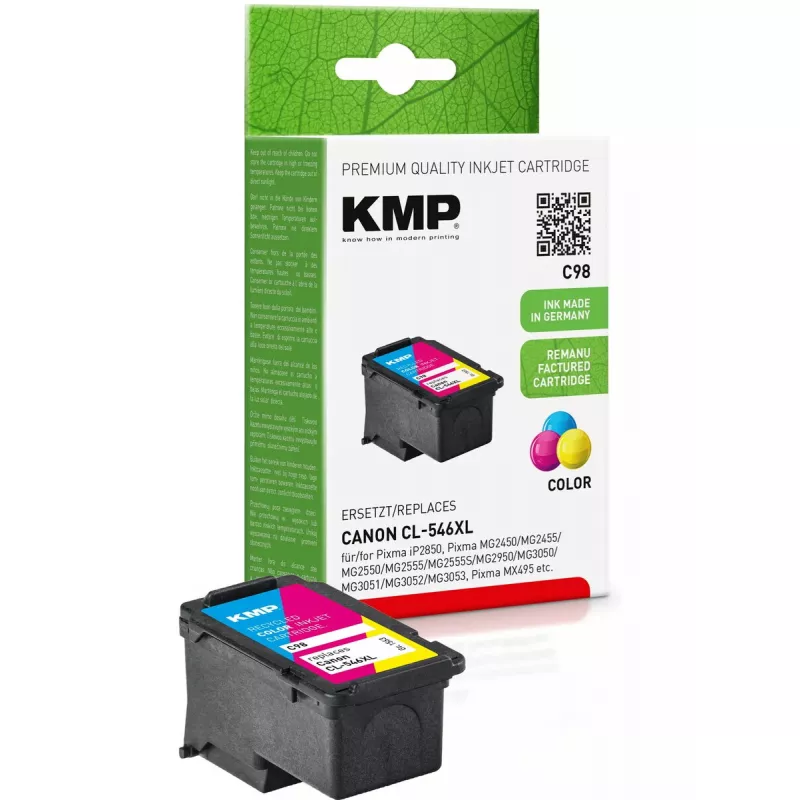 Kasečių rinkinys KMP Canon CL546XL spalvotas