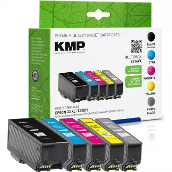 Kasetė KMP Epson T3357 Multipack 400-650S E216VX perdirbta juoda