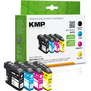KMP Brother LC-223 VAL Multip. 4x550 S kasečių rinkinys (4 spalvos)