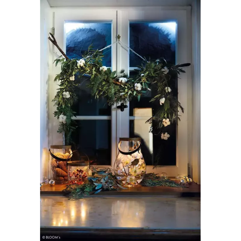Stalinė lempa Krinner LUMIX Deco Glass Basic LED Skaidrus Stiklas Bambukas