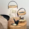 Stalinė lempa Krinner LUMIX Deco Glass Basic LED Skaidrus Stiklas Bambukas