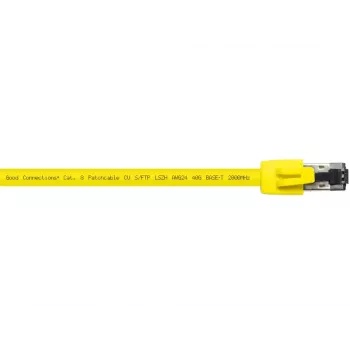 Tinklo laidas Alcasa 8080-075Y geltonas 7,5 m Cat8.1 S/FTP
