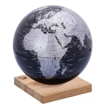Politinis gaublys TROIKA EXPLORER 360° 25 cm klasikinis stalinis juodai sidabrinis