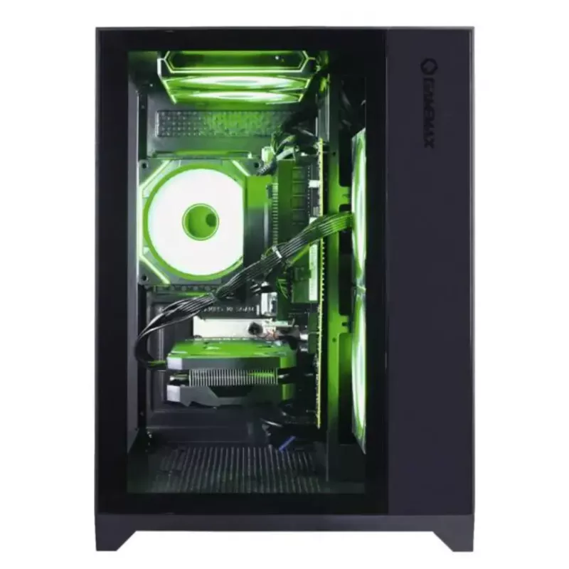 Stalinis kompiuteris Hyrican PCK07796 – AMD Ryzen 7 5700X, 16 GB DDR4, 1 TB SSD, NVIDIA GeForce RTX 5060 Ti, Windows 11 Home, juodas