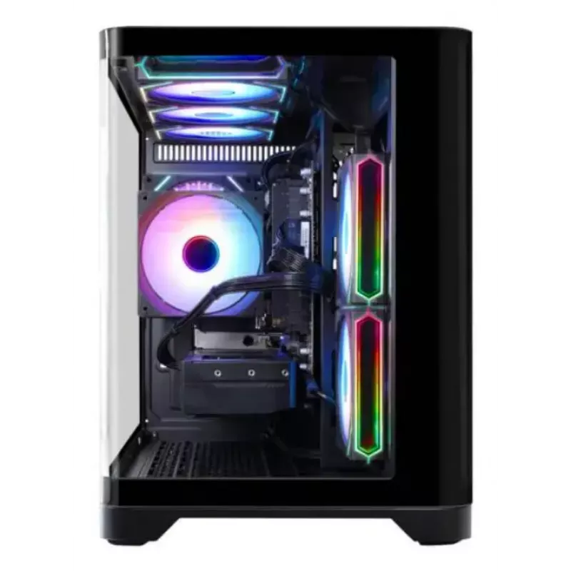 Stacionarus kompiuteris Hyrican PCK07804 – AMD Ryzen 7 5700X, 16 GB DDR4, 1 TB SSD, NVIDIA GeForce RTX 5070, Windows 11 Home, 750 W, juodas