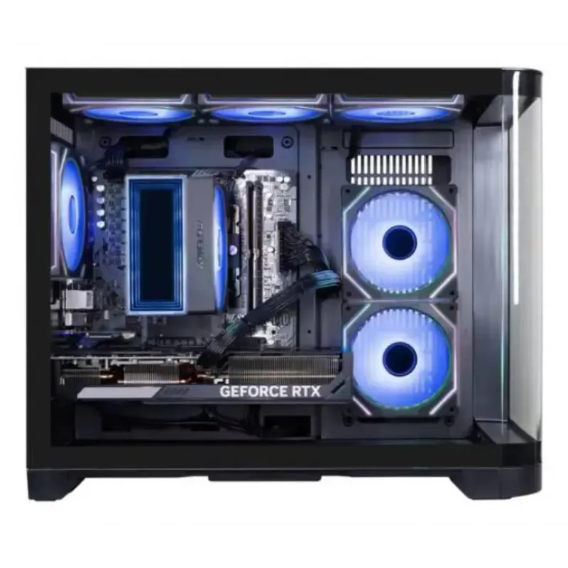Stacionarus kompiuteris Hyrican PCK07804 – AMD Ryzen 7 5700X, 16 GB DDR4, 1 TB SSD, NVIDIA GeForce RTX 5070, Windows 11 Home, 750 W, juodas