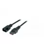 Maitinimo laidas EFB Elektronik EK601SW.1 juodas 1 m C14 C13