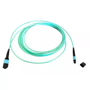 Skaidulinis MTP kabelis EFB Elektronik MTPF12MTPFOM3-7,5-A — 7,5 m, OM3, MTP–MTP, 50 µm, Aqua