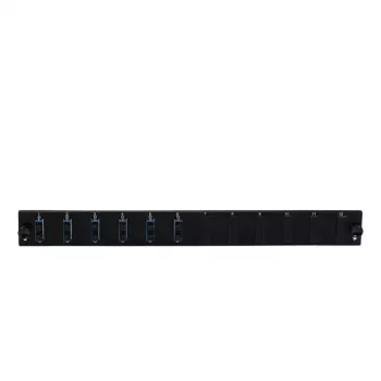 Priekinis skydelis EFB Elektronik SB-FP-S-6SC-D-V-OM3 — 1U, 6× SC duplex, OM3, juodas