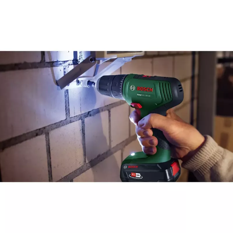 Belaidis gręžtuvas Bosch EasyDrill 18V-40, 2 greičiai, 13 mm raktinis griebtuvas