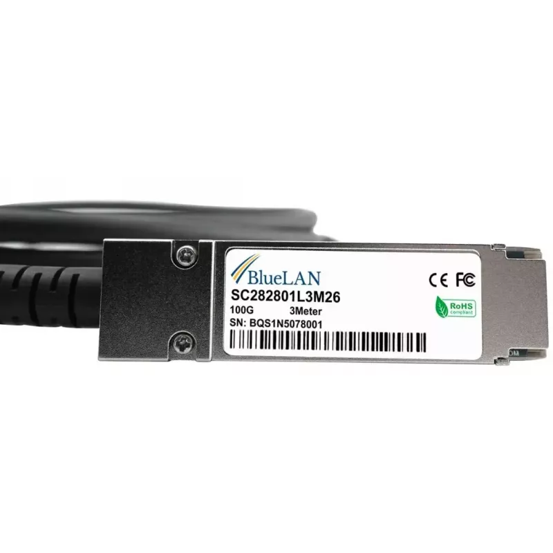 InfiniBand / šviesolaidinis kabelis BlueOptics CBL-NTWK-0892-OPC10-BL 1 m QSFP28 Kištukas/Kištukas