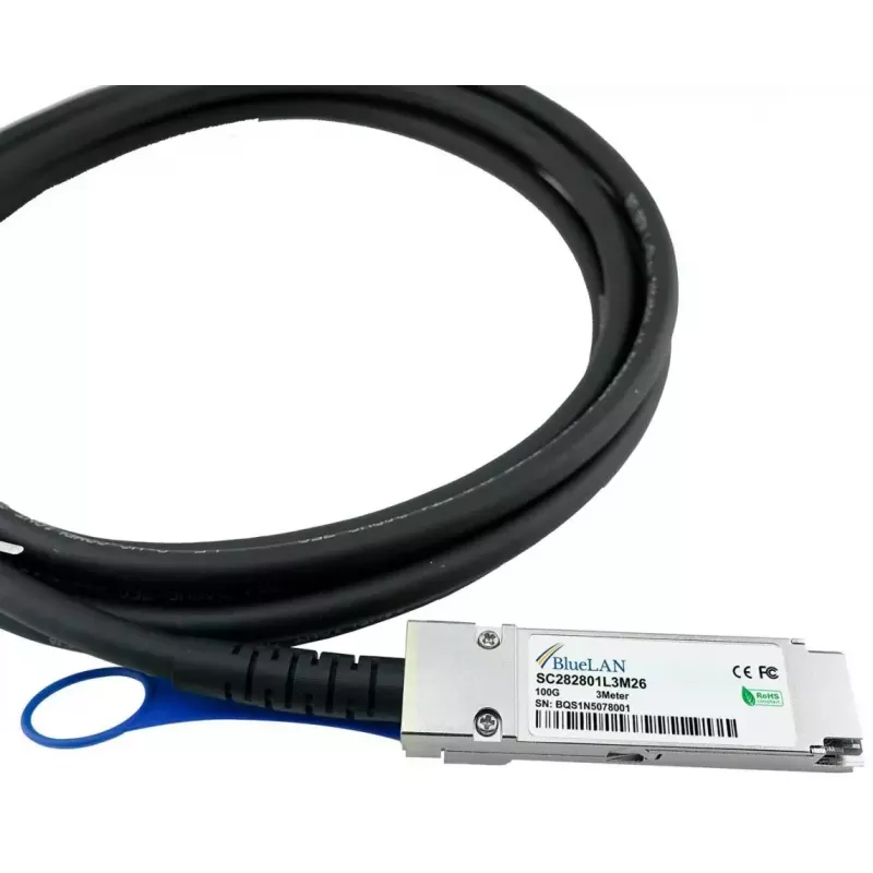 InfiniBand / šviesolaidinis kabelis BlueOptics CBL-NTWK-0892-OPC10-BL 1 m QSFP28 Kištukas/Kištukas
