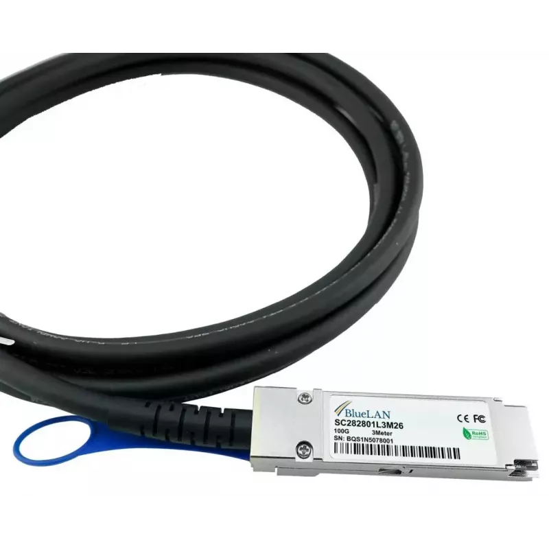 BlueOptics XQ+DA0002-BL InfiniBand šviesolaidinis kabelis 2 m QSFP28 Kištukas Kištukas