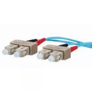 Skiemeninis šviesolaidinis kabelis METZ CONNECT 151J1EOEO10E 2x SC OM3 1 m Aqua