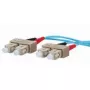 Skiemeninis šviesolaidinis kabelis METZ CONNECT 151J1EOEO10E 2x SC OM3 1 m Aqua