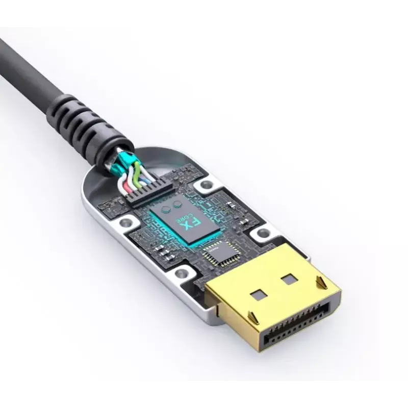FiberX HDMI laidas FX-I350-015 15m Type A Kištukas 2.0 18Gbit/s Juodas Sidabrinis